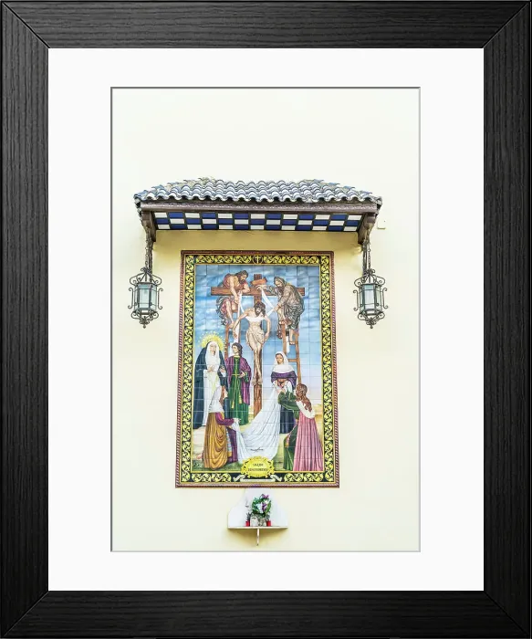 Framed Print : Tiled icon outside Iglesia De La Victoria, Jerez de la Frontera, Andalusia, Spain Framed Print : Tiled icon outside Iglesia De La Victoria, Jerez de la Frontera, Andalusia, Spain
