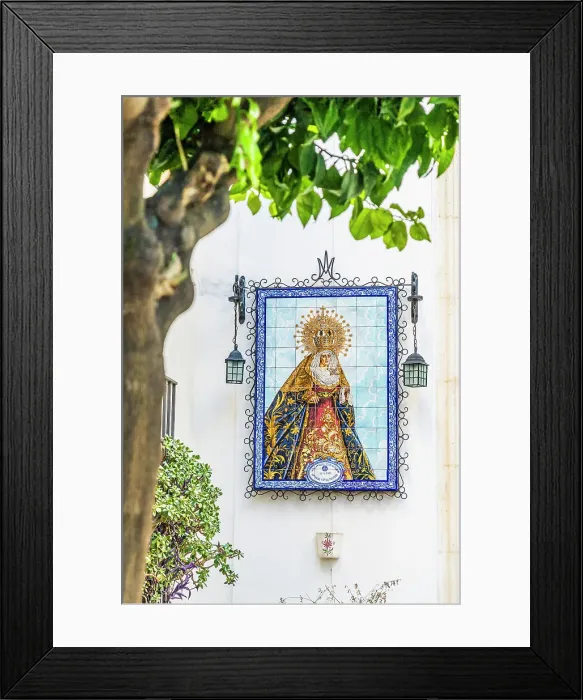 Framed Print : Tiled icon outisde Capilla de San Juan de Letran, Jerez de la Frontera, Andalusia, Spain Framed Print : Tiled icon outisde Capilla de San Juan de Letran, Jerez de la Frontera, Andalusia, Spain