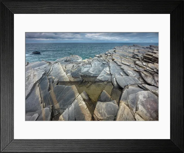 Framed Print : Spain, Galicia, Praia Illias, beach near Ribadeo town
