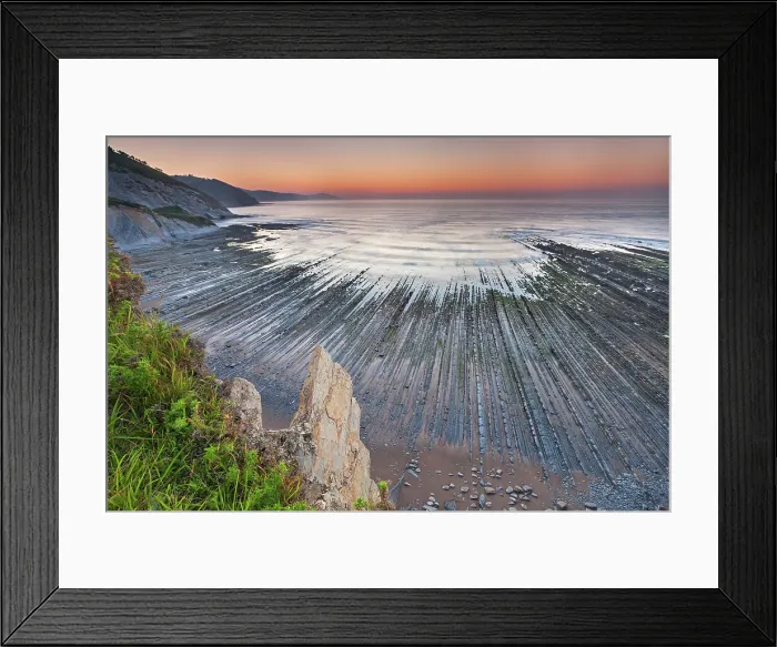Framed Print : Spain, Basque Country, Costa Itxaspe, Flysch rock Framed Print : Spain, Basque Country, Costa Itxaspe, Flysch rock