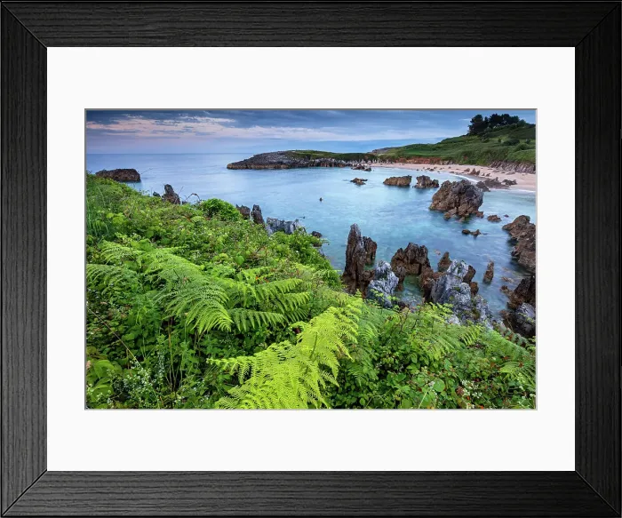 Framed Print : Spain, Asturias, Playa de Torres, beach near Llanes town Framed Print : Spain, Asturias, Playa de Torres, beach near Llanes town