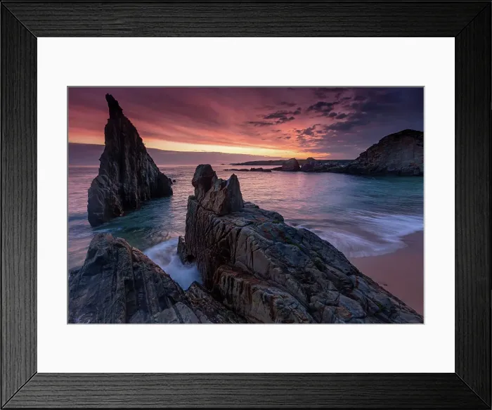Framed Print : Spain, Asturias, Playa de Mexota, Mexota beach Framed Print : Spain, Asturias, Playa de Mexota, Mexota beach