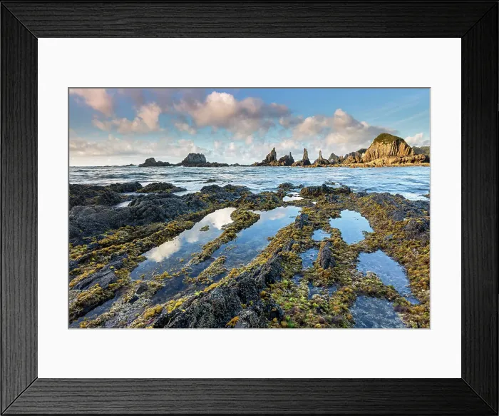 Framed Print : Spain, Asturias, Playa de la Gueirua, beach near Gueirua village Framed Print : Spain, Asturias, Playa de la Gueirua, beach near Gueirua village