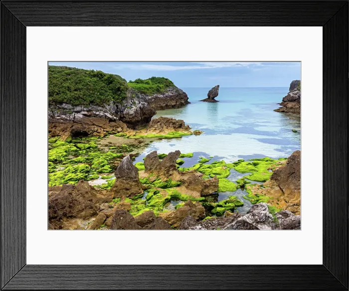 Framed Print : Spain, Asturias, Playa de Buelna, beach near Buelna village Framed Print : Spain, Asturias, Playa de Buelna, beach near Buelna village