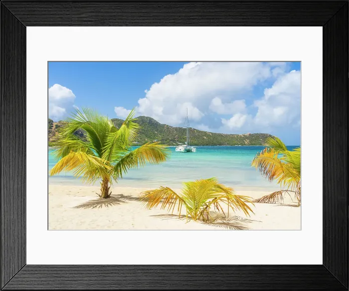 Framed Print : Big Sands Beach, , Union Island, Grenadines, Saint Vincent and the Grenadines Islands, Caribbean