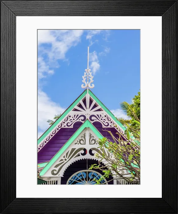 Framed Print : Local store roof, Mustique, Grenadines, Saint Vincent and the Grenadines Islands, Caribbean