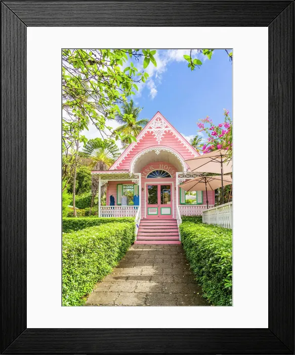 Framed Print : The Pink House store, Mustique, Grenadines, Saint Vincent and the Grenadines Islands, Caribbean Framed Print : The Pink House store, Mustique, Grenadines, Saint Vincent and the Grenadines Islands, Caribbean