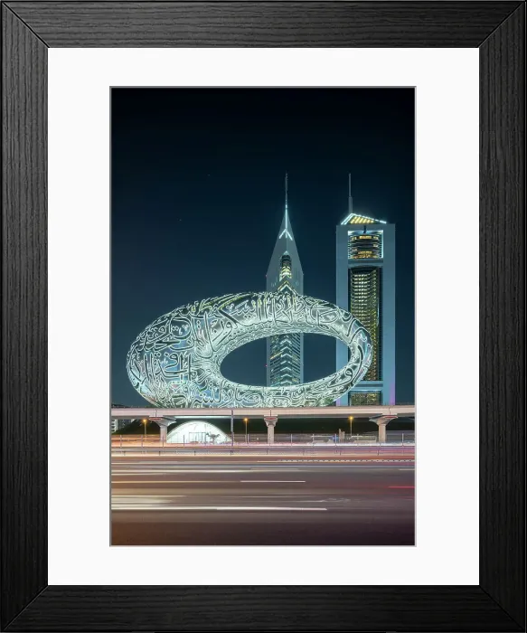 Framed Print : Museum of the Future, Sheikh Zayed Road, Downtown, Dubai, United Arab Emirates Framed Print : Museum of the Future, Sheikh Zayed Road, Downtown, Dubai, United Arab Emirates