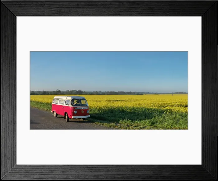 Framed Print : UK, England, Cambridgeshire, Volkswagen Type 2 Campervan Framed Print : UK, England, Cambridgeshire, Volkswagen Type 2 Campervan