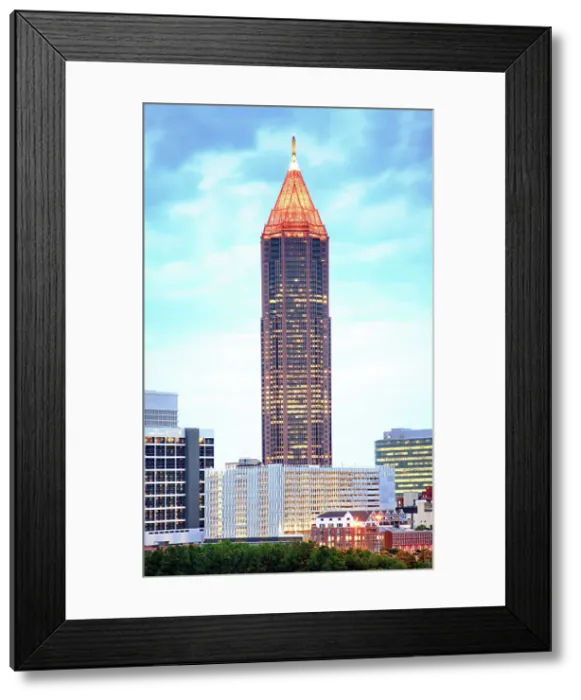 Framed Print : USA, Atlanta, Georgia, Bank Of America Plaza Building, Tallest Skyscraper In Atlanta, Also Known as The Pencil, Fulton County, Dusk Framed Print : USA, Atlanta, Georgia, Bank Of America Plaza Building, Tallest Skyscraper In Atlanta, Also Known as The Pencil, Fulton County, Dusk