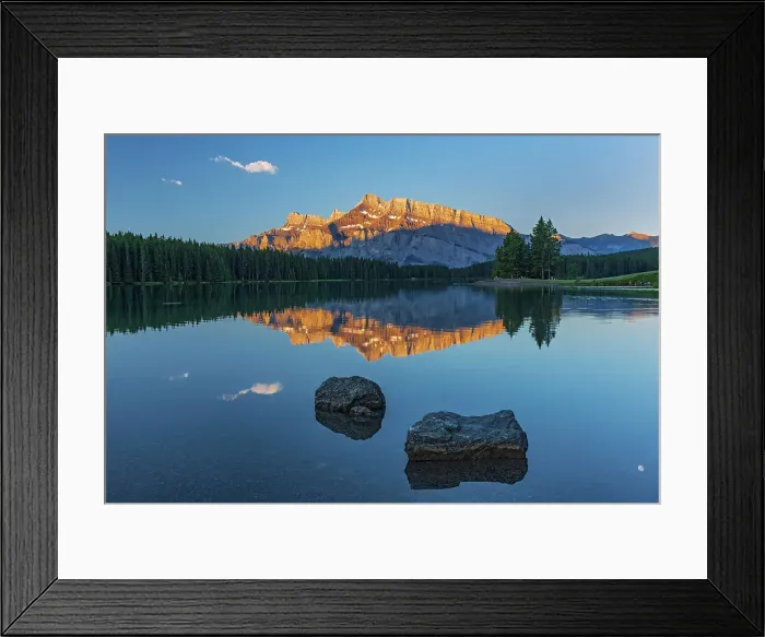 Framed Print : Mt. Rundle reflected in Two Jack Lake at sunrise, Banff National Park, Alberta, Canada Framed Print : Mt. Rundle reflected in Two Jack Lake at sunrise, Banff National Park, Alberta, Canada