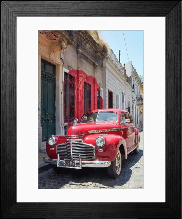 Framed Print : A vintage Chevrolet Master Deluxe car in front of a colonial house in San Telmo, Buenos Aires, Argentina Framed Print : A vintage Chevrolet Master Deluxe car in front of a colonial house in San Telmo, Buenos Aires, Argentina