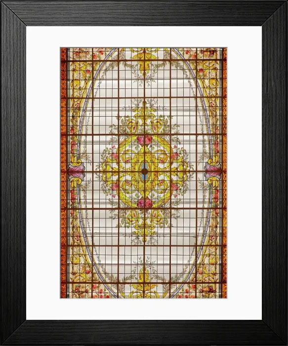 Framed Print : Detail of a stained-glass vitreaux on the roof of the Cafe Tortoni Notable Bar, Monserrat, Buenos Aires, Argentina Framed Print : Detail of a stained-glass vitreaux on the roof of the Cafe Tortoni Notable Bar, Monserrat, Buenos Aires, Argentina