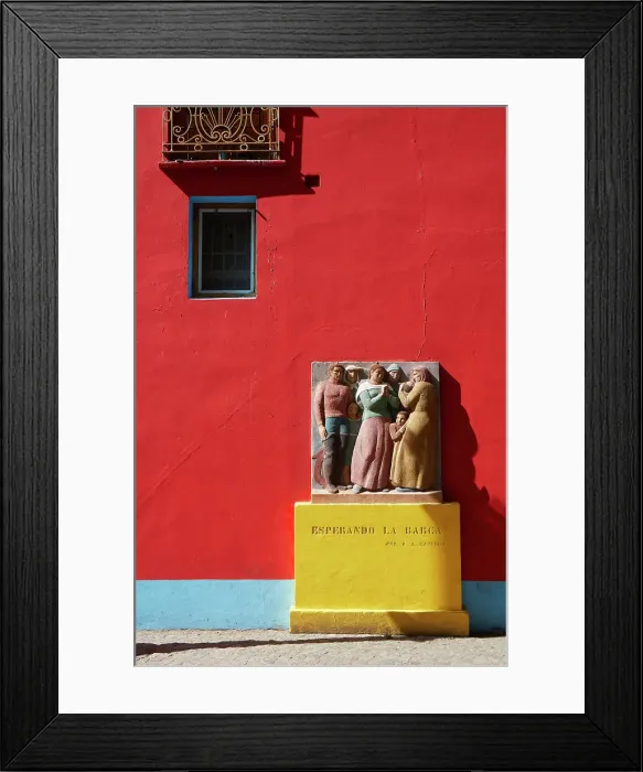 Framed Print : Detail of a sculpture named Awaiting the barge (Spanish: Esperando la barca) by Argentine artist Roberto Capurro in the Caminito de La Boca street museum, Buenos Aires, Argentina Framed Print : Detail of a sculpture named Awaiting the barge (Spanish: Esperando la barca) by Argentine artist Roberto Capurro in the Caminito de La Boca street museum, Buenos Aires, Argentina