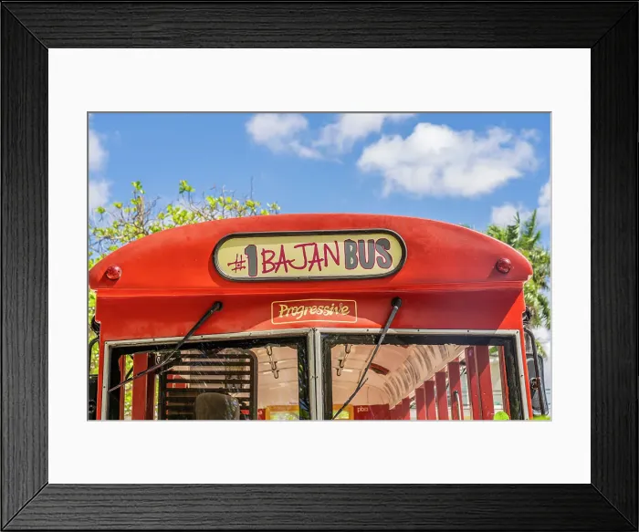 Framed Print : Bus, Barbados, Caribbean Framed Print : Bus, Barbados, Caribbean