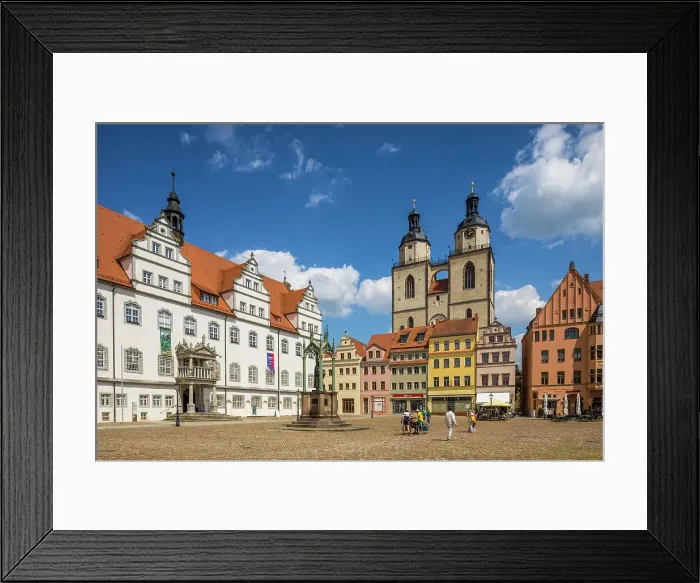 Framed Print : Town church & Rathaus, Wittenberger Marktplatz, Wittenberg, Saxony-Anhalt, Germany Framed Print : Town church & Rathaus, Wittenberger Marktplatz, Wittenberg, Saxony-Anhalt, Germany