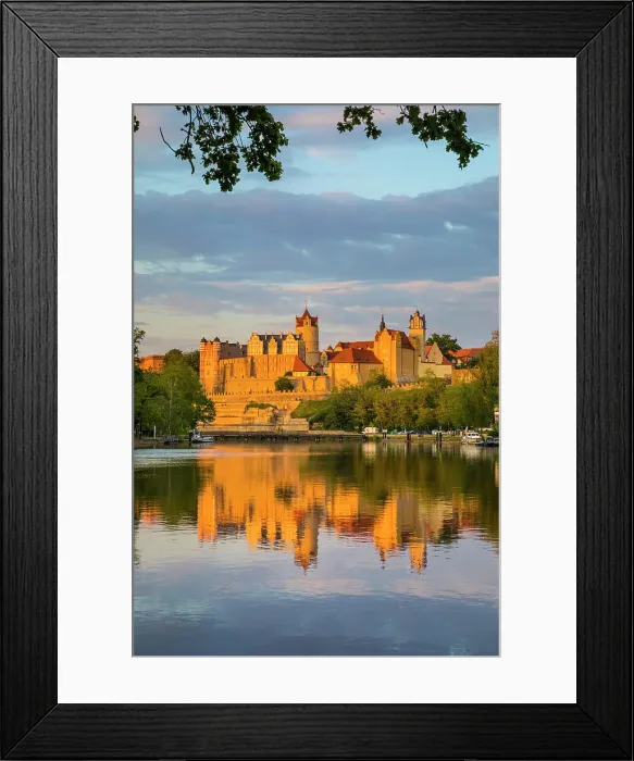 Framed Print : Schloss Bernburg & Saale river, Bernburg, Saxony-Anhalt, Germany Framed Print : Schloss Bernburg & Saale river, Bernburg, Saxony-Anhalt, Germany