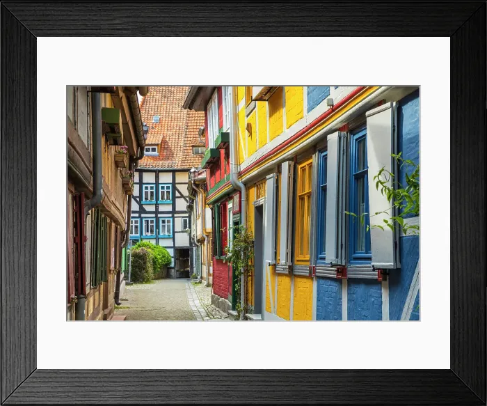 Framed Print : Quedlinburg, Harz Region, Saxony-Anhalt, Germany Framed Print : Quedlinburg, Harz Region, Saxony-Anhalt, Germany