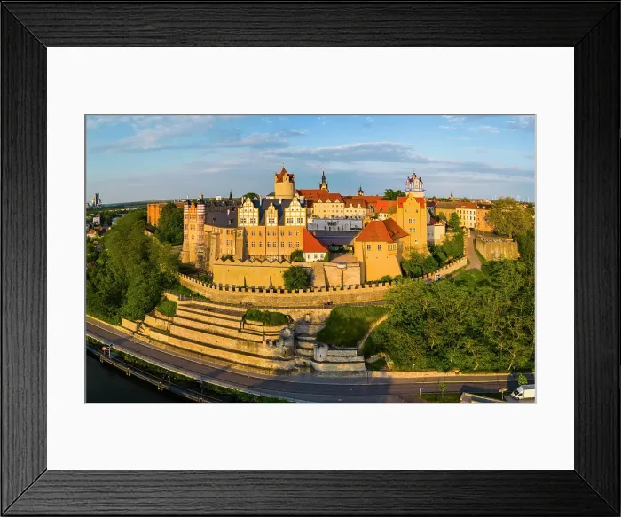 Framed Print : Schloss Bernburg & Saale river, Bernburg, Saxony-Anhalt, Germany Framed Print : Schloss Bernburg & Saale river, Bernburg, Saxony-Anhalt, Germany