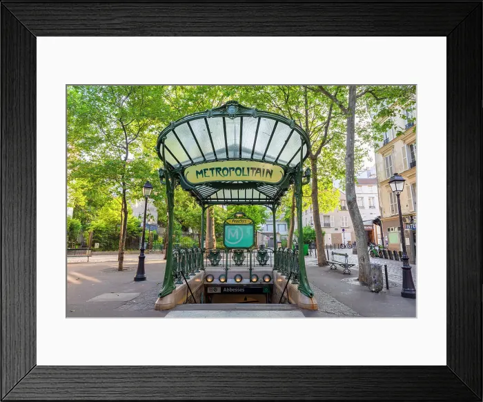 Framed Print : June 2023. 19th Century Style, Abbesses Metro Station Framed Print : June 2023. 19th Century Style, Abbesses Metro Station