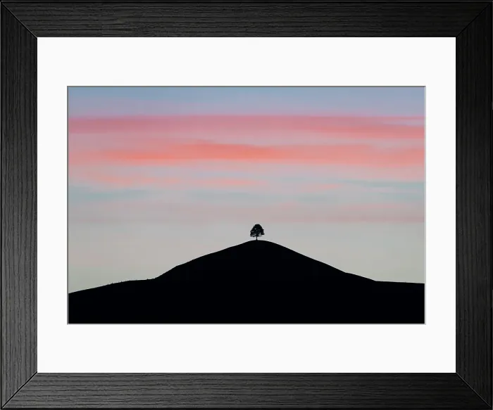 Framed Print : Pink sky at dawn over sihouettes of a tree on rolling hills, Sumiswald, Emmental, Berner Oberland, Switzerland Framed Print : Pink sky at dawn over sihouettes of a tree on rolling hills, Sumiswald, Emmental, Berner Oberland, Switzerland