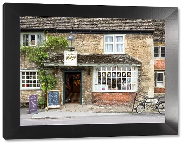 Bakery in Lacock, a quintessential English village dated from the 13th century, used as a location in the TV and film productions of Pride and Prejudice, Downton Abbey, Harry Potter and many more, Wiltshire, England