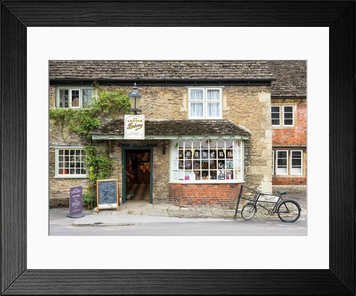 Framed Print : Bakery in Lacock, a quintessential English village dated from the 13th century, used as a location in the TV and film productions of Pride and Prejudice, Downton Abbey, Harry Potter and many more, Wiltshire, England Framed Print : Bakery in Lacock, a quintessential English village dated from the 13th century, used as a location in the TV and film productions of Pride and Prejudice, Downton Abbey, Harry Potter and many more, Wiltshire, England