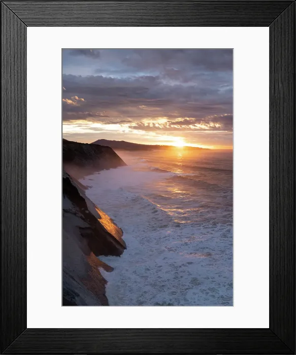 Framed Print : Sunset along the Basque Corniche, Hendaye, Urrugne, Nouvelle-Aquitaine, France Framed Print : Sunset along the Basque Corniche, Hendaye, Urrugne, Nouvelle-Aquitaine, France