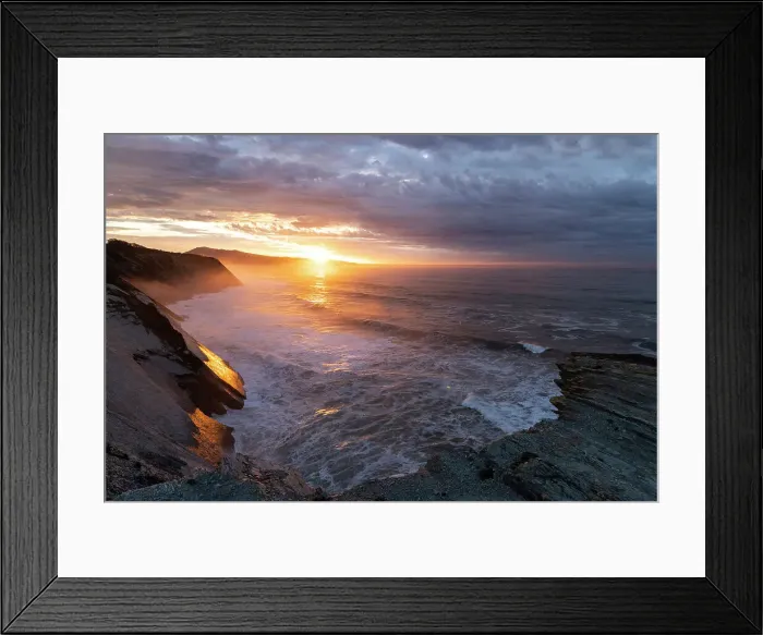 Framed Print : Sunset along the Basque Corniche, Hendaye, Urrugne, Nouvelle-Aquitaine, France Framed Print : Sunset along the Basque Corniche, Hendaye, Urrugne, Nouvelle-Aquitaine, France