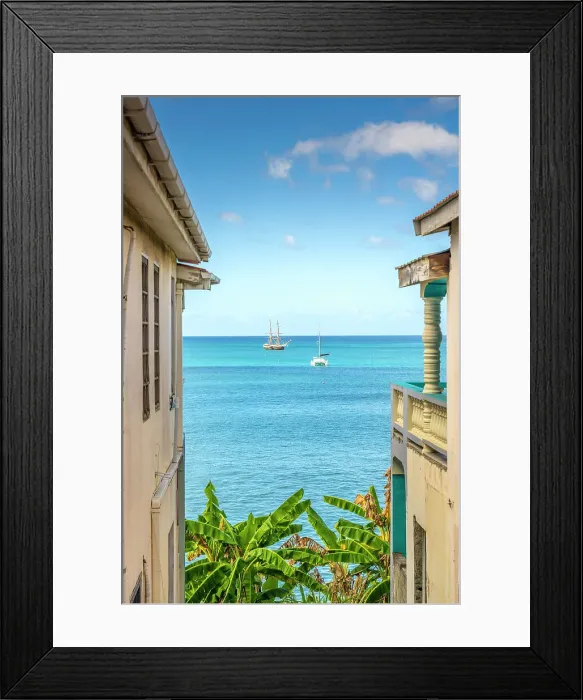 Framed Print : Caribbean Sea, St Georges, Grenada, Caribbean Framed Print : Caribbean Sea, St Georges, Grenada, Caribbean