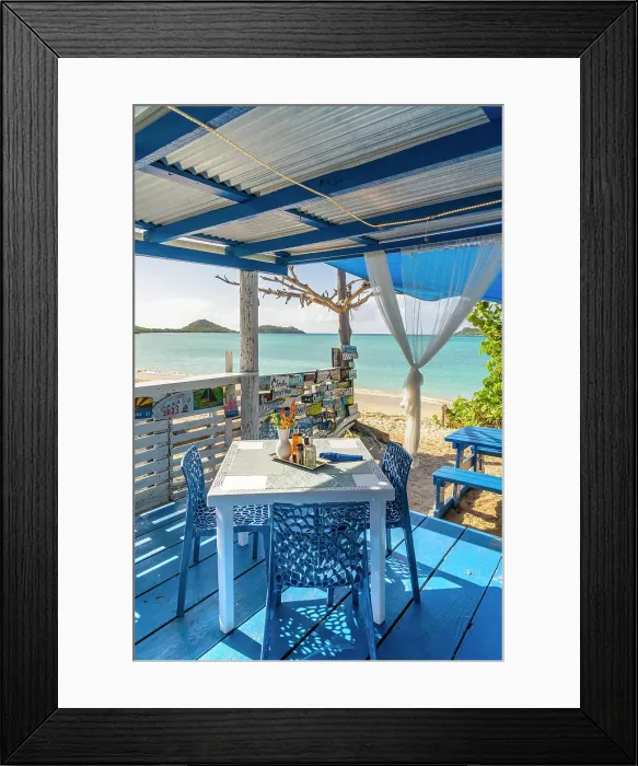 Framed Print : Paradise Beach Club, Carriacou, Greneda, caribbean Framed Print : Paradise Beach Club, Carriacou, Greneda, caribbean