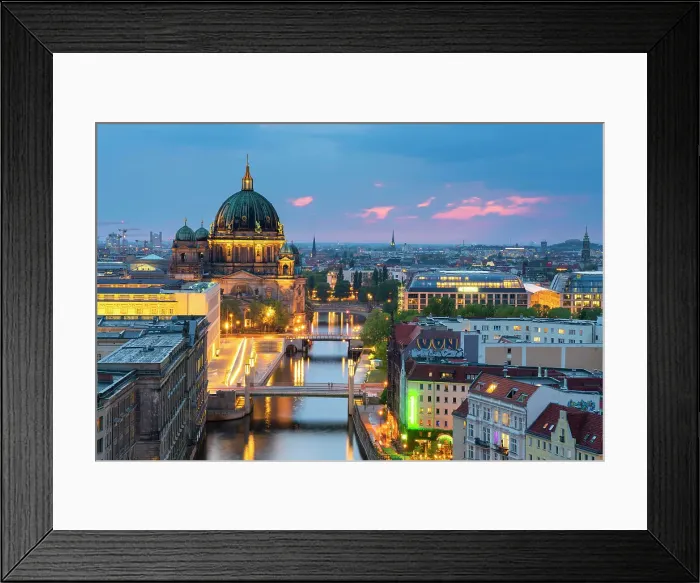 Framed Print : Berlin Cathedral by Spree River at twilight, Berlin, Germany Framed Print : Berlin Cathedral by Spree River at twilight, Berlin, Germany
