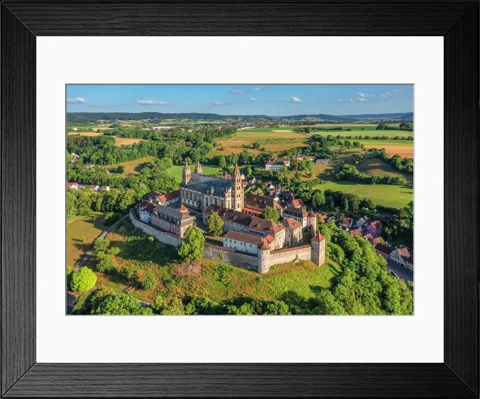 Framed Print : Benedictine monastery Comburg, Steinbach, Kocher Valley, Schwabisch Hall, Hohenlohe, Baden-Wurttemberg; Germany Framed Print : Benedictine monastery Comburg, Steinbach, Kocher Valley, Schwabisch Hall, Hohenlohe, Baden-Wurttemberg; Germany