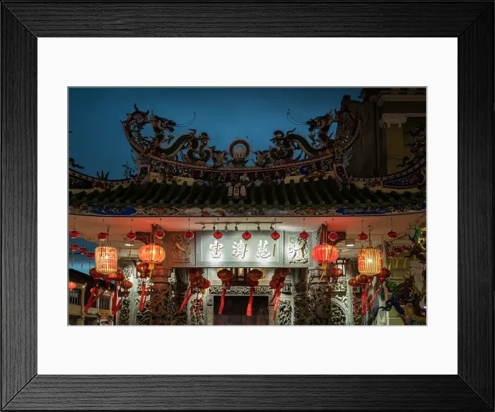 Framed Print : Hock Tien Cheng Temple, George Town, Pulau Pinang, Penang, Malaysia, Asia