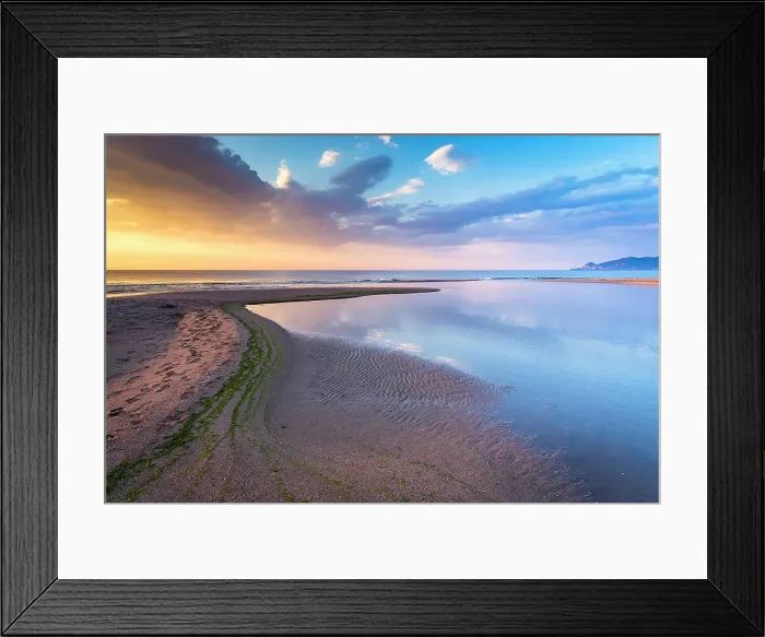 Framed Print : Spain, Catalonia, Costa Brava, L'Estartit, The Ter river leading into the sea Framed Print : Spain, Catalonia, Costa Brava, L'Estartit, The Ter river leading into the sea