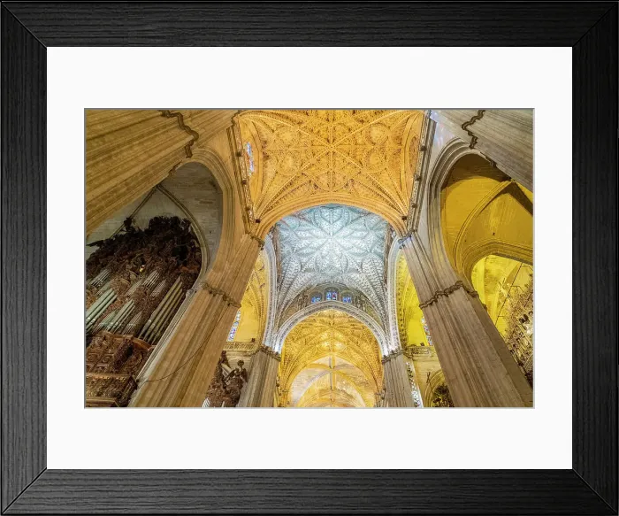 Framed Print : Ceiling, Seville cathedral, Seville, Andalusia, Spain Framed Print : Ceiling, Seville cathedral, Seville, Andalusia, Spain