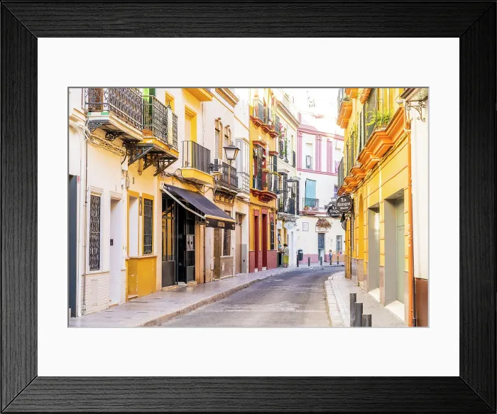 Framed Print : Street scene, Seville, Andalusia, Spain Framed Print : Street scene, Seville, Andalusia, Spain