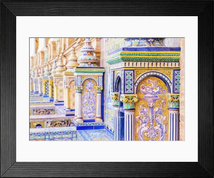 Framed Print : Plaza Espana, Seville, Andalusia, Spain Framed Print : Plaza Espana, Seville, Andalusia, Spain