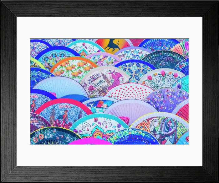 Framed Print : Colourful fans, Plaza Espana, Seville, Andalusia, Spain Framed Print : Colourful fans, Plaza Espana, Seville, Andalusia, Spain
