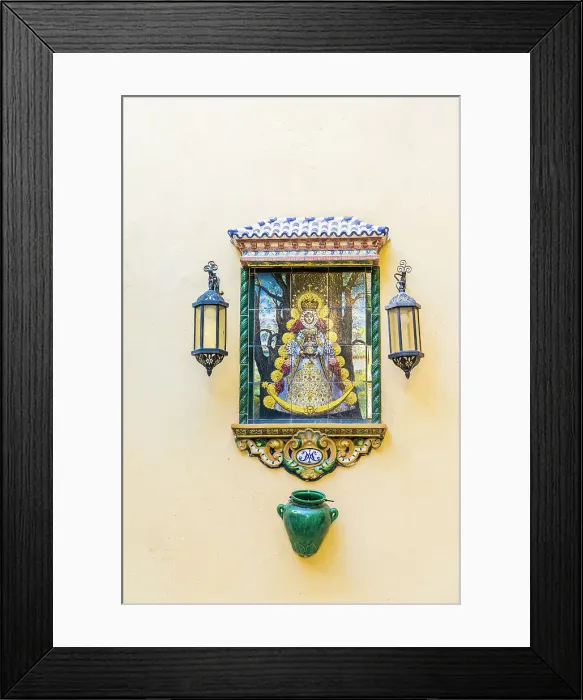 Framed Print : Tiled icon outside Iglesia de Nuestra Senora de La Paz, Seville, Andalusia, Spain Framed Print : Tiled icon outside Iglesia de Nuestra Senora de La Paz, Seville, Andalusia, Spain