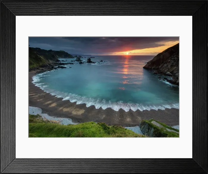 Framed Print : Spain, Asturias, Playa del Silencio, beach near Castaneras village