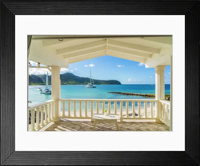 Framed Print : Davids Beach Hotel, Union Island, Grenadines, Saint Vincent and the Grenadines Islands, Caribbean Framed Print : Davids Beach Hotel, Union Island, Grenadines, Saint Vincent and the Grenadines Islands, Caribbean