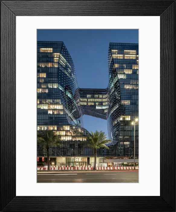 Framed Print : Opus Tower, Dubai, United Arab Emirates Framed Print : Opus Tower, Dubai, United Arab Emirates