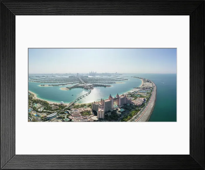 Framed Print : Aerial view of Palm Jumeirah, Dubai, United Arab Emirates Framed Print : Aerial view of Palm Jumeirah, Dubai, United Arab Emirates