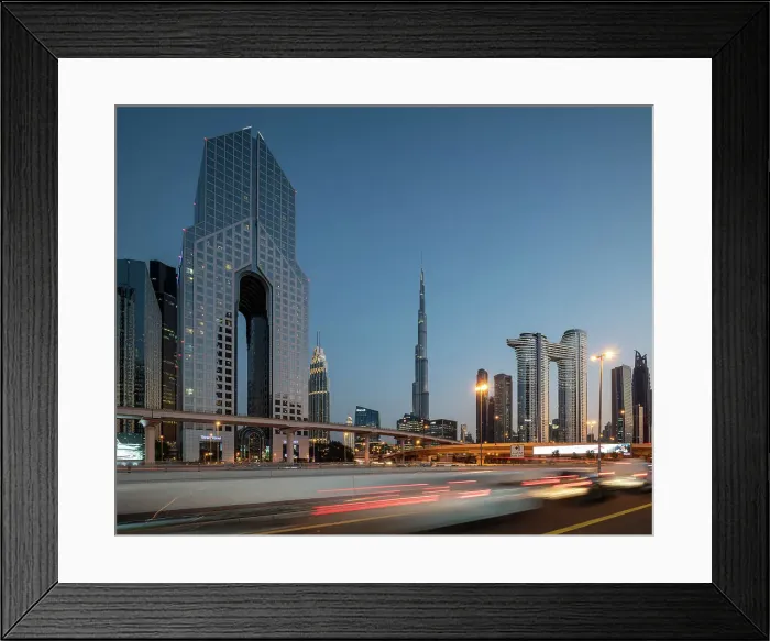 Framed Print : Burj Khalifa and Sheikh Zayed Road, Downtown, Dubai, United Arab Emirates Framed Print : Burj Khalifa and Sheikh Zayed Road, Downtown, Dubai, United Arab Emirates