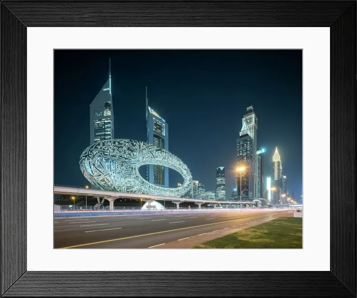 Framed Print : Museum of the Future, Sheikh Zayed Road, Downtown, Dubai, United Arab Emirates Framed Print : Museum of the Future, Sheikh Zayed Road, Downtown, Dubai, United Arab Emirates