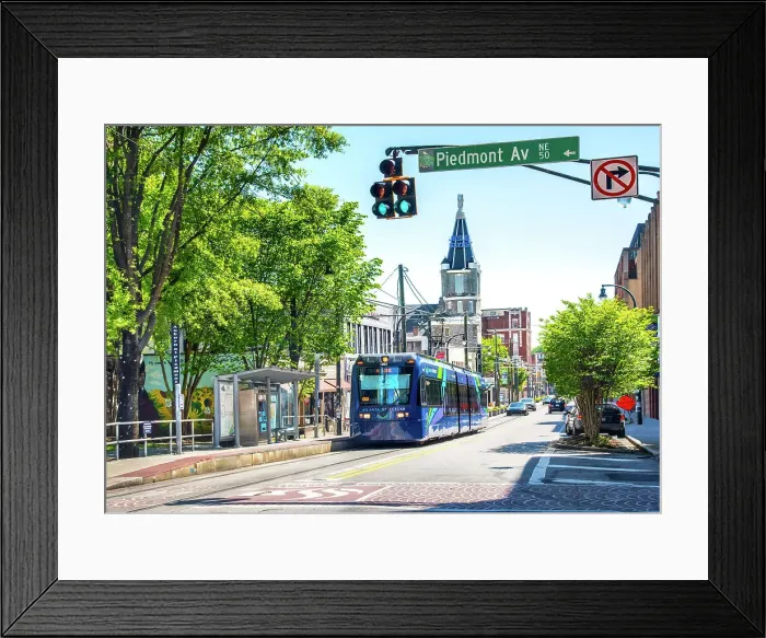Framed Print : USA, Atlanta, Georgia, Sweet Auburn Neighborhood, Public Street Car, Downtown, Fulton County Framed Print : USA, Atlanta, Georgia, Sweet Auburn Neighborhood, Public Street Car, Downtown, Fulton County