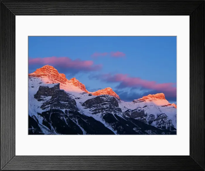 Framed Print : Peaks of Mt. Rundle at sunrise From Canmore, East of, Banff National Park, Alberta, Canada Framed Print : Peaks of Mt. Rundle at sunrise From Canmore, East of, Banff National Park, Alberta, Canada