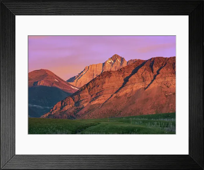 Framed Print : Rocky Mountains at sunrise. Waterton Lakes National Park, Alberta, Canada Framed Print : Rocky Mountains at sunrise. Waterton Lakes National Park, Alberta, Canada