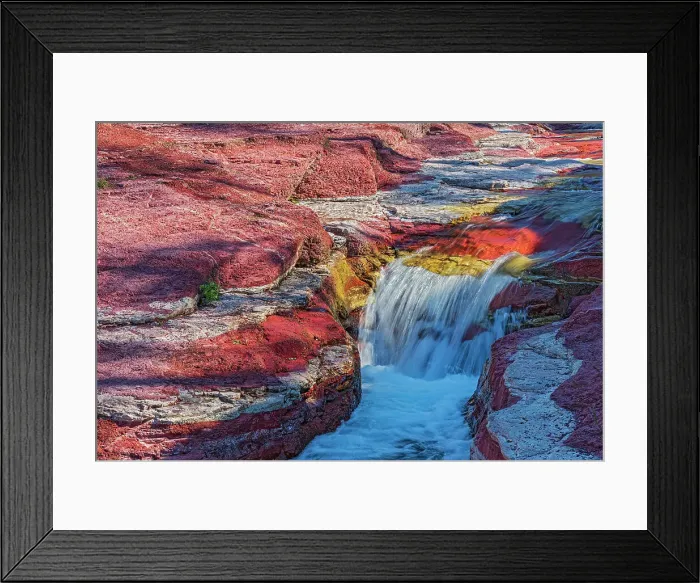Framed Print : Red Rock Creek meanders through Red Rock Canyon Waterton Lakes National Park, Alberta, Canada Framed Print : Red Rock Creek meanders through Red Rock Canyon Waterton Lakes National Park, Alberta, Canada